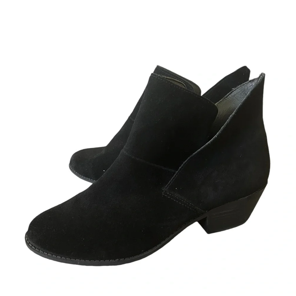 Ruff Hewn Easton black suede leather pull on boots size 10 - Picture 2 of 9